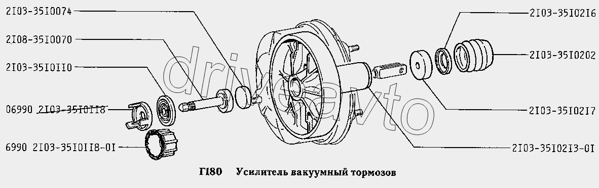 Усилитель вакуумный тормозов