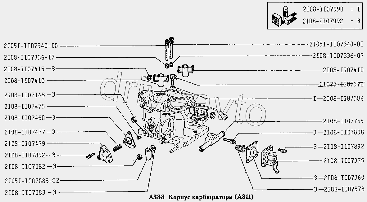 Корпус карбюратора (А311)