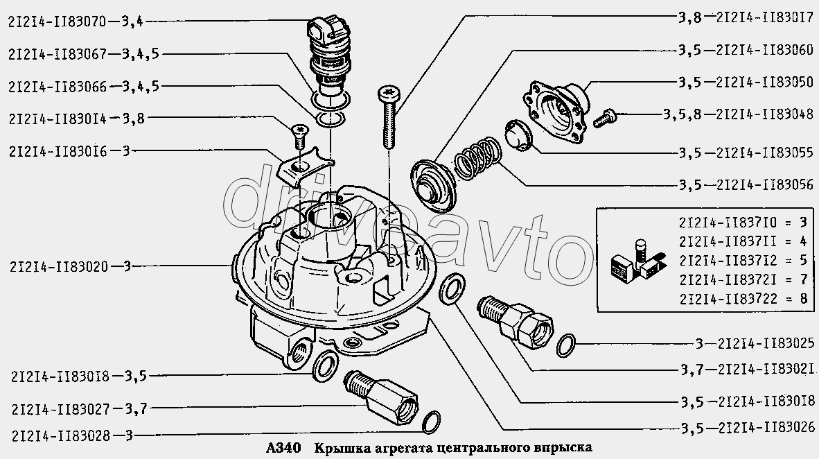 Крышка агрегата центрального впрыска