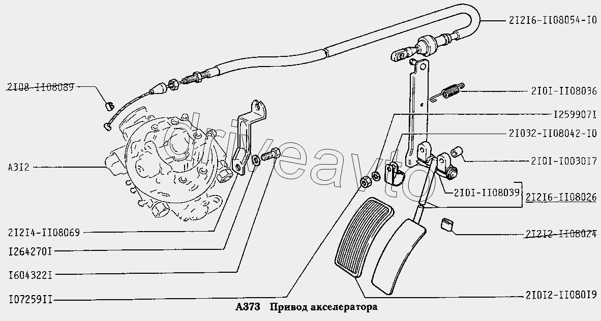 Привод акселератора