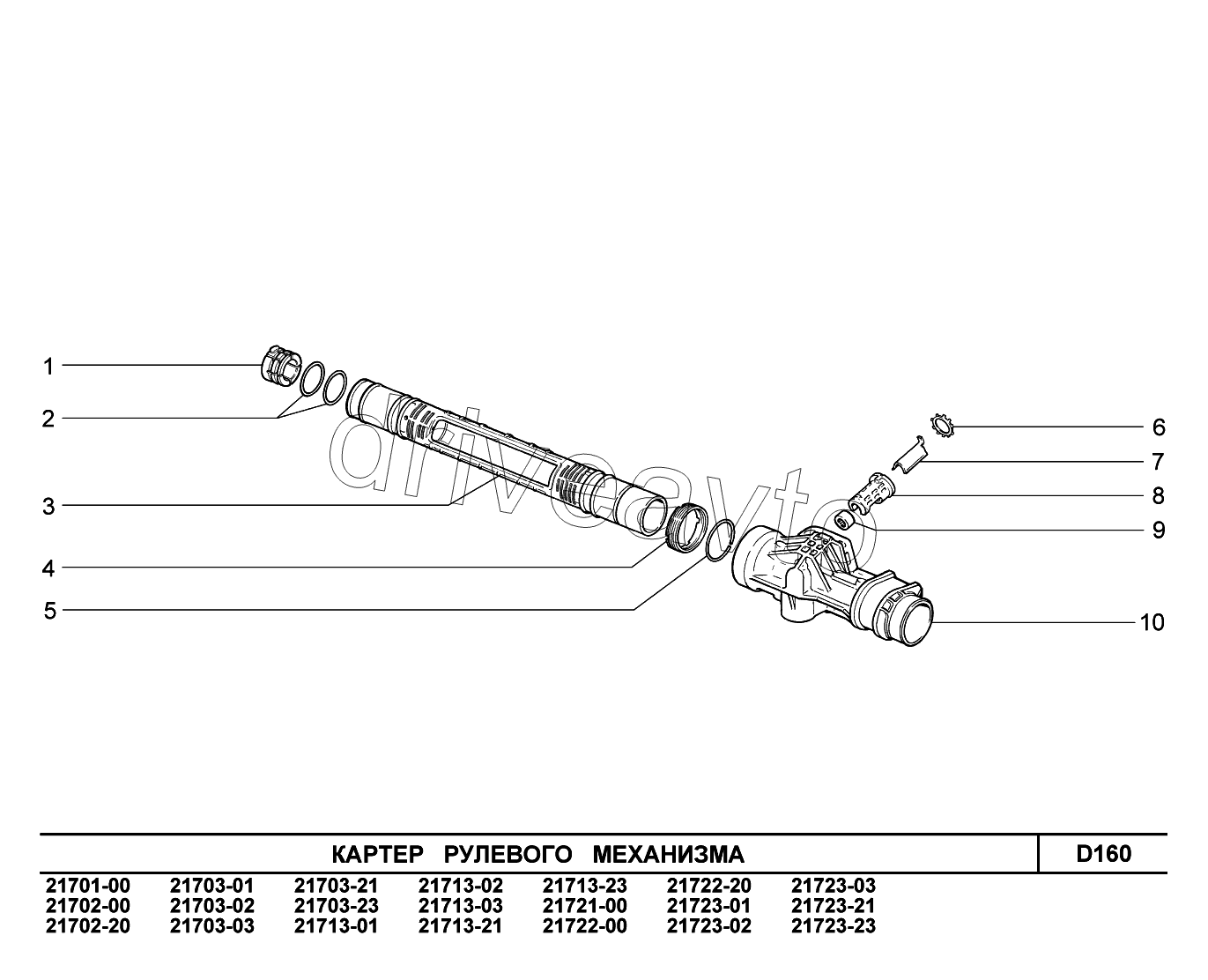 D160. Картер рулевого механизма