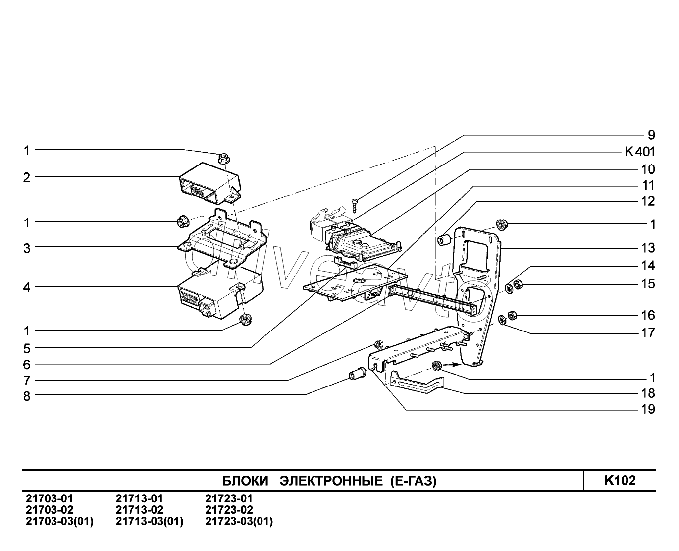 K102. Блоки электронные