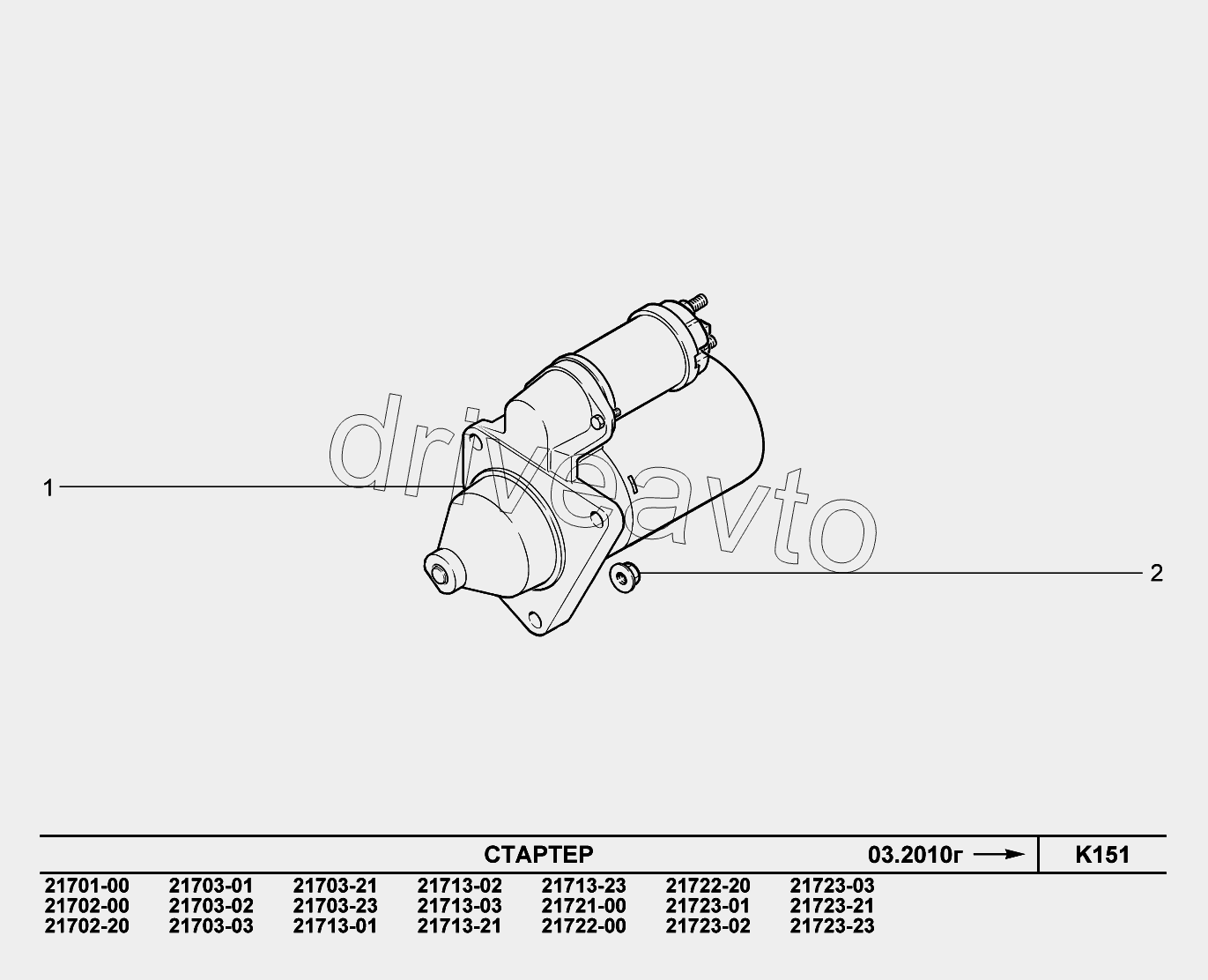 K151. Стартер с 03.2010