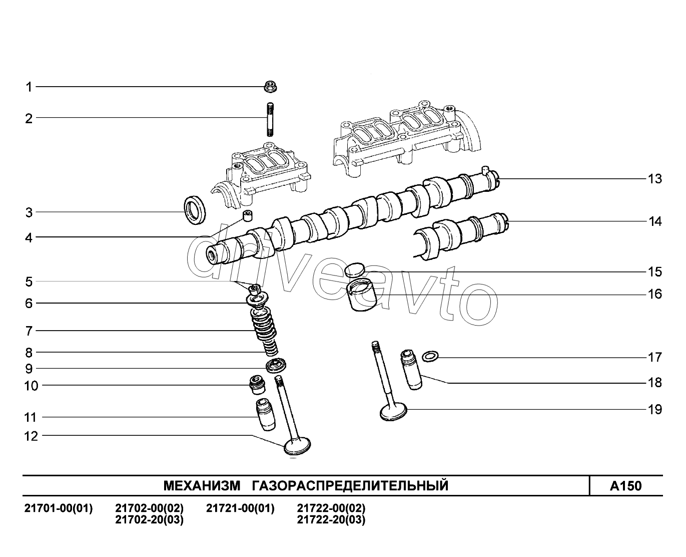 A150. Механизм газораспределительный