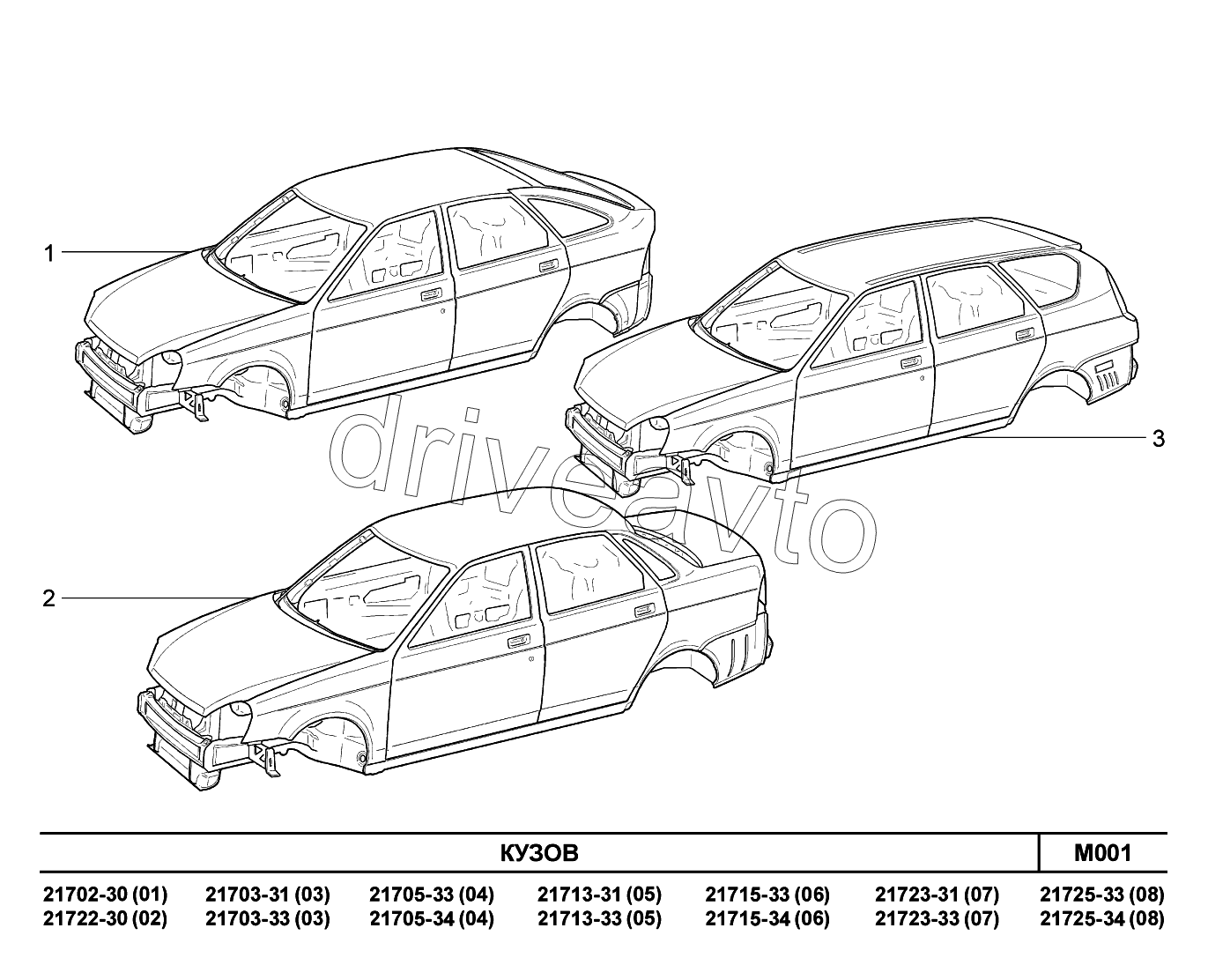 M001. Кузов