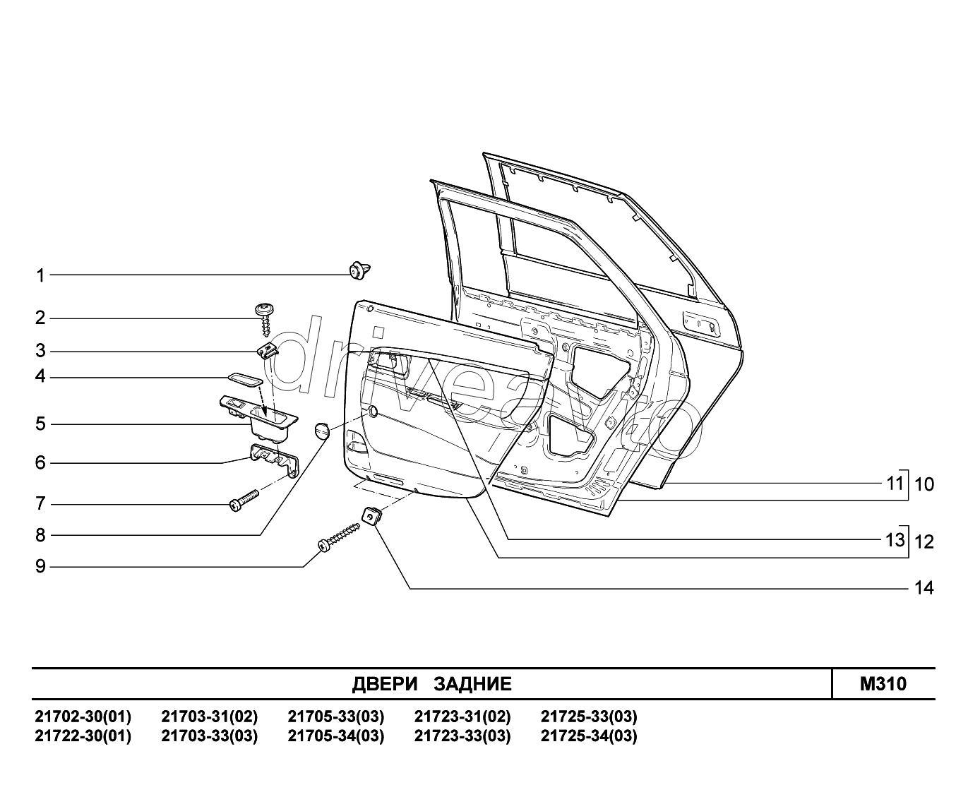 M310. Двери задние