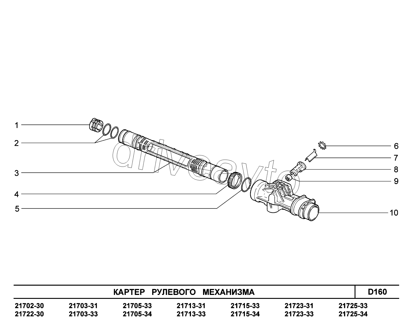D160. Картер рулевого механизма