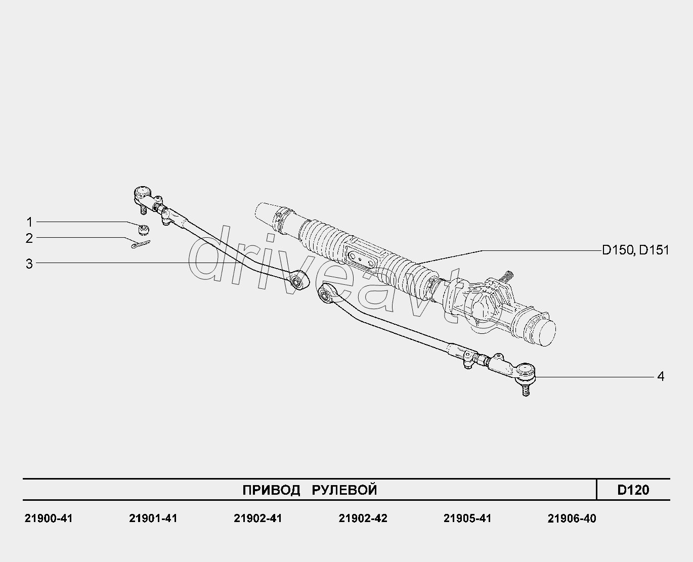 D120. Привод рулевой