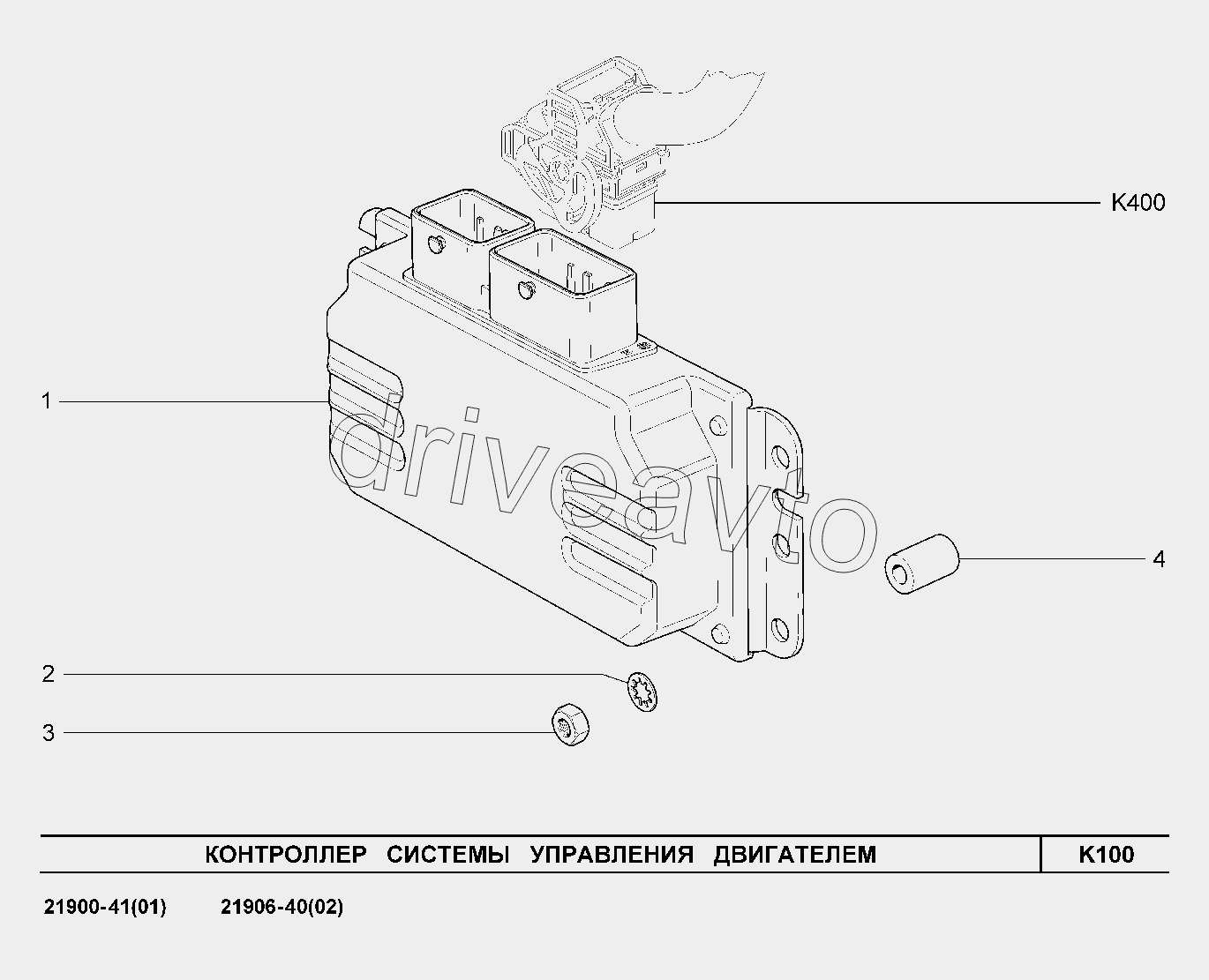 K100. Контроллер системы управления двигателем