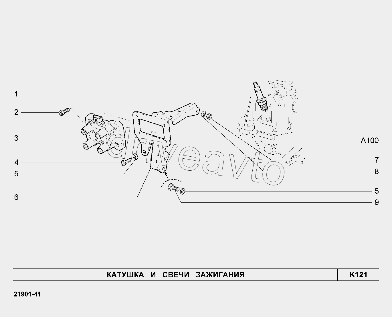 K121. Катушка и свечи зажигания