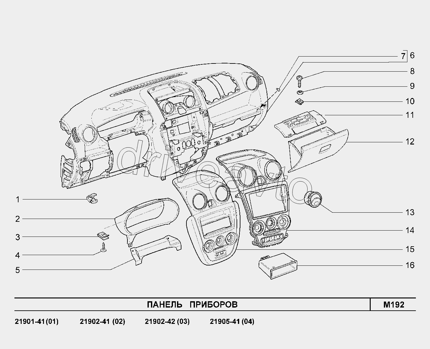 M192. Панель приборов