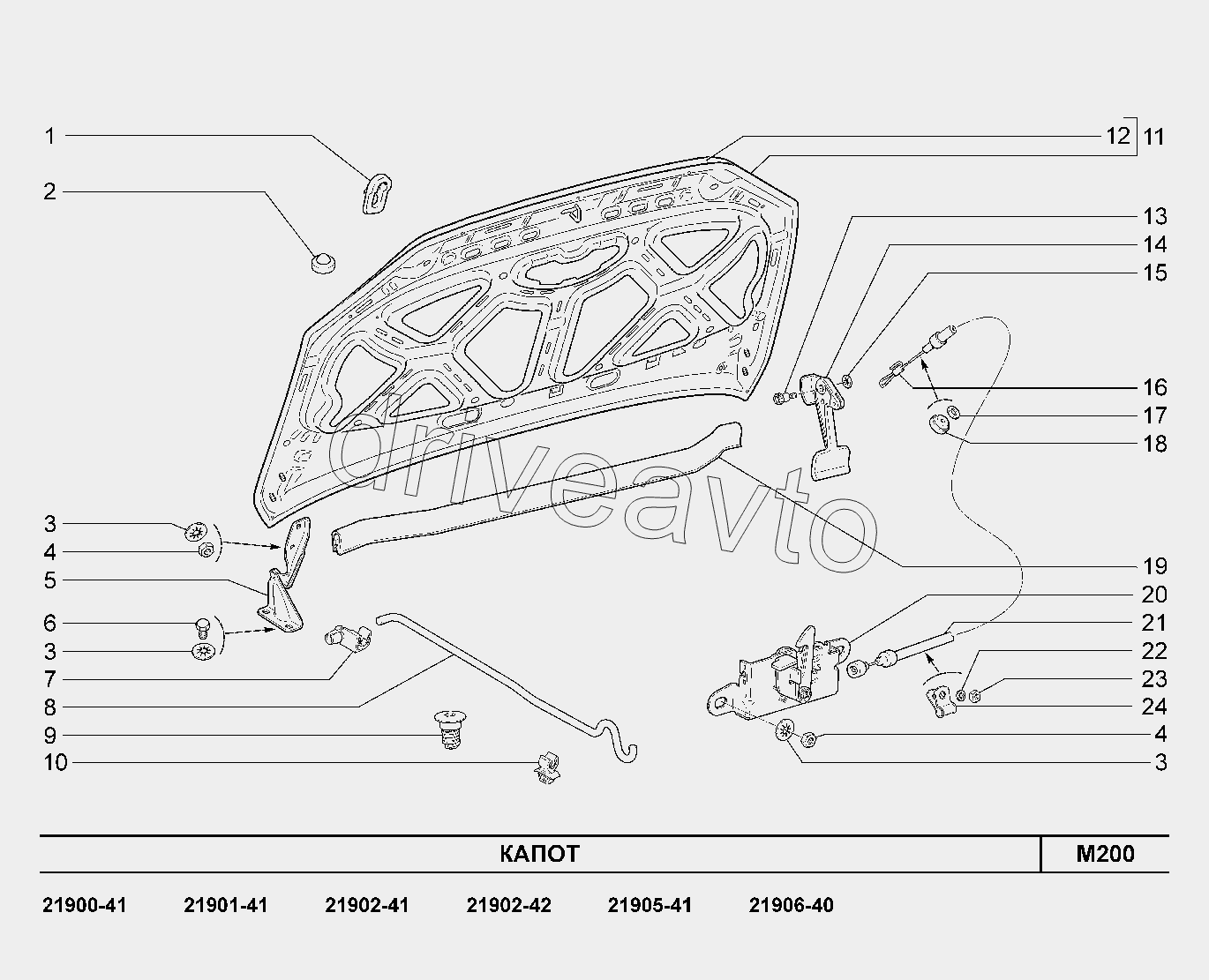 M200. Капот