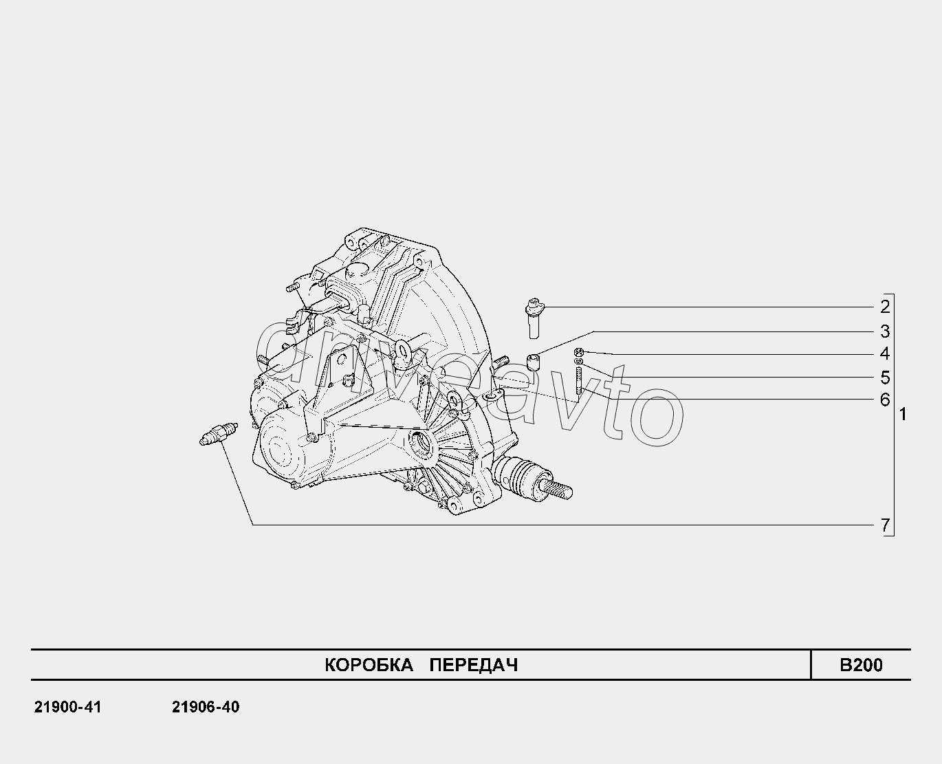 B200. Коробка передач