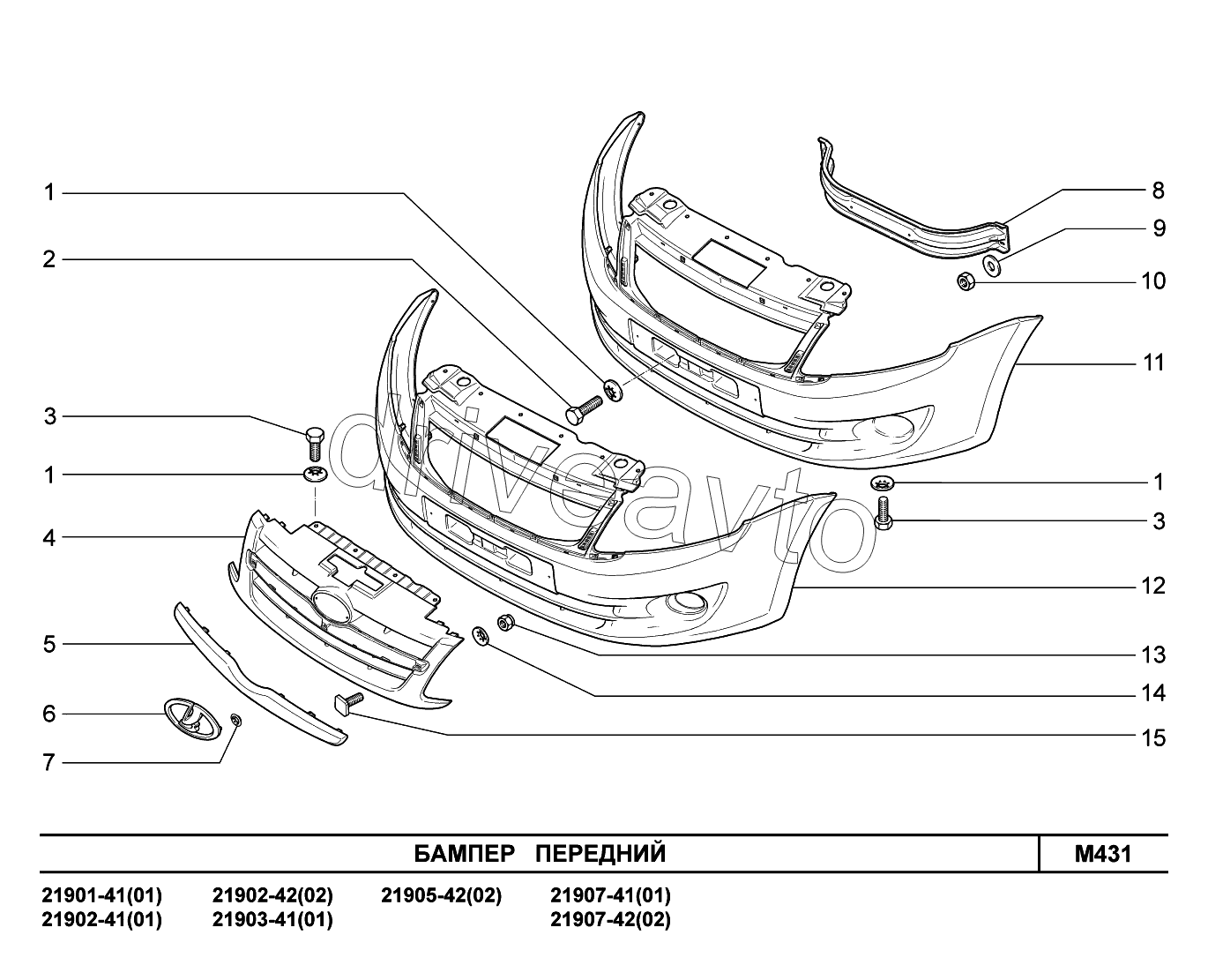 M431. Бампер  передний