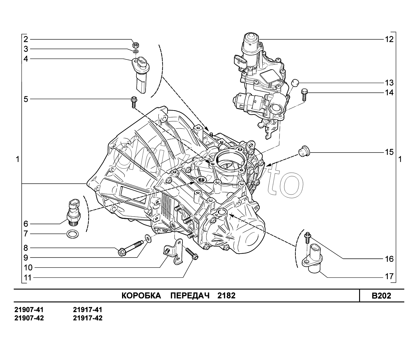 B202. Коробка передач
