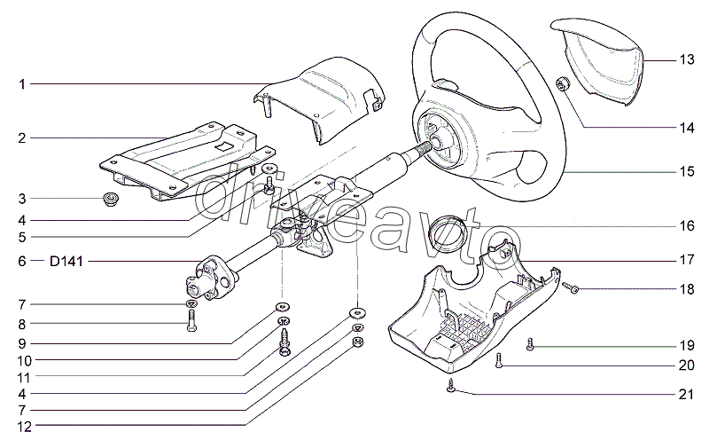 Колонка рулевая D101