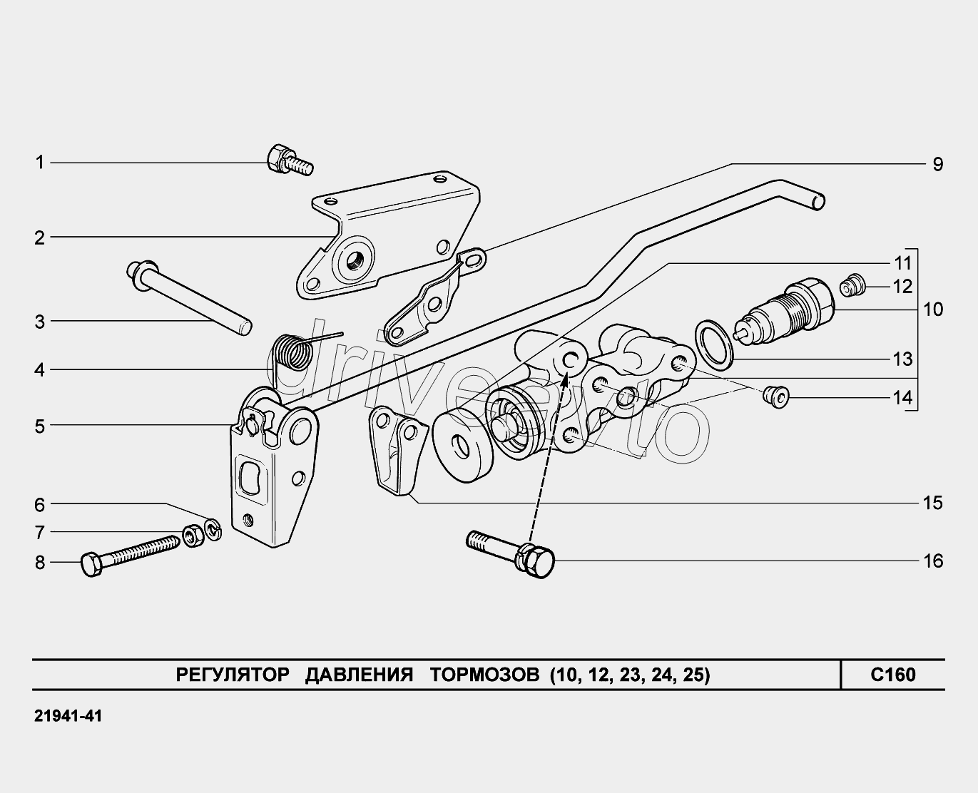C160. Регулятор давления тормозов