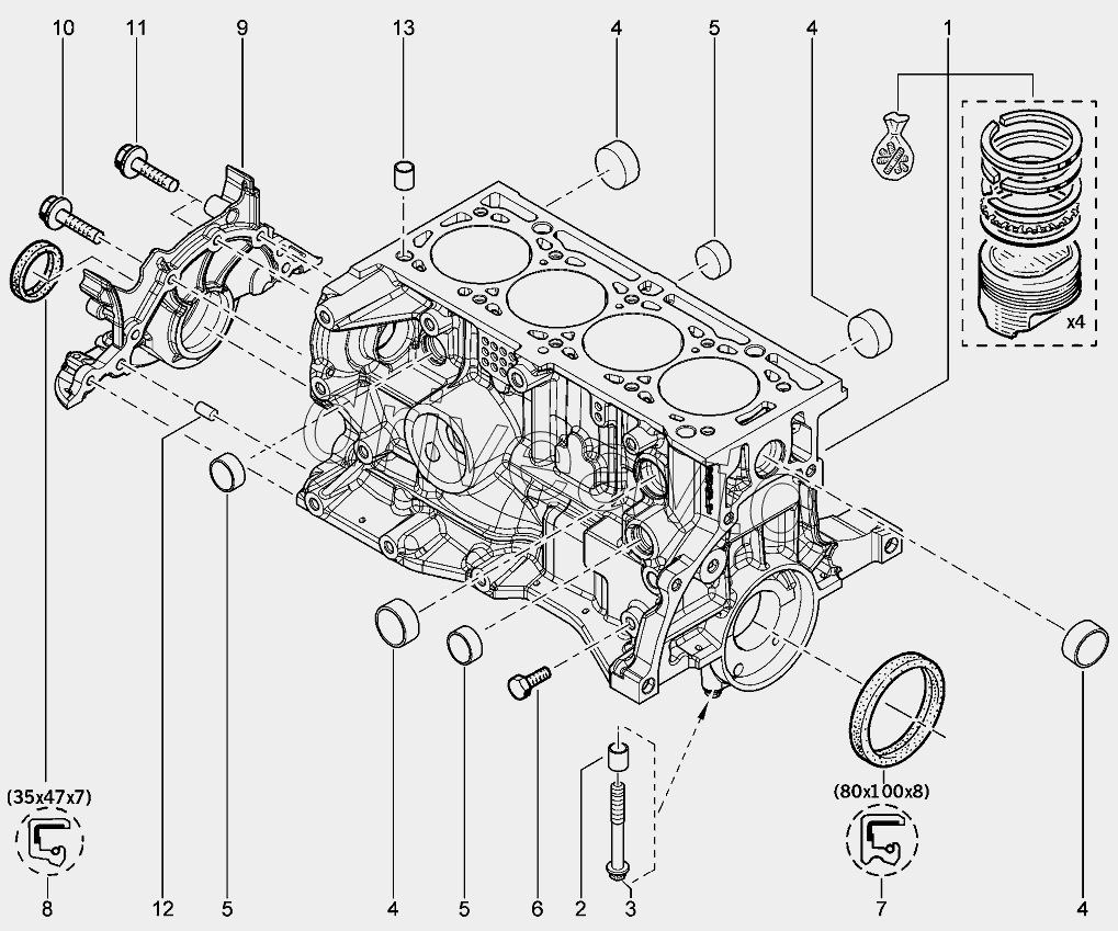 Блок цилиндров (8 КЛ)