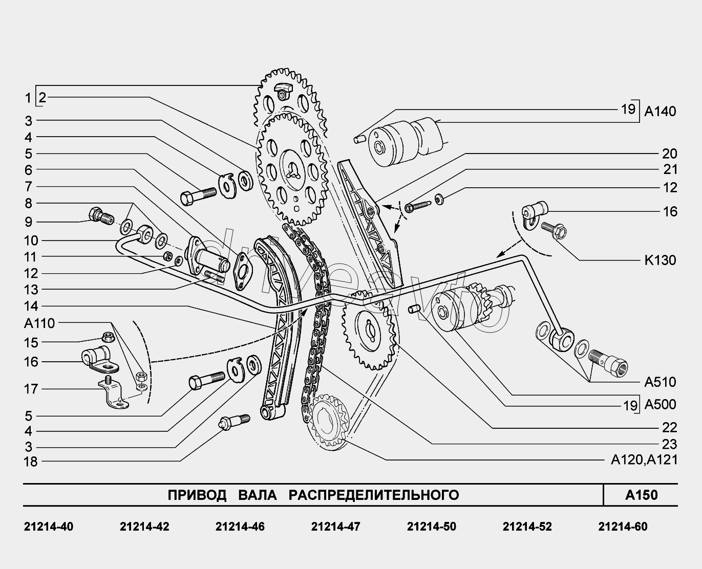 A150. Привод вала распределительного