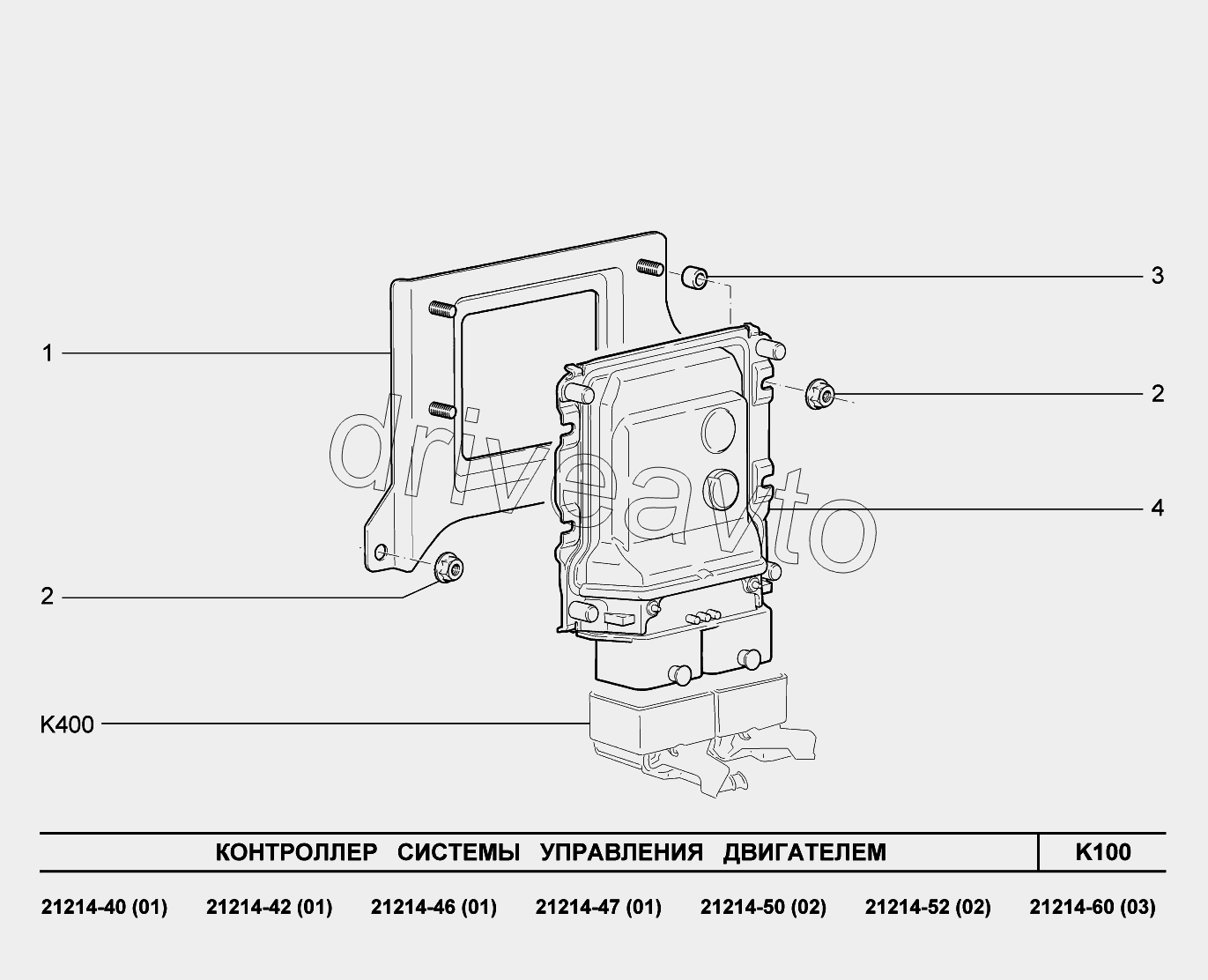 K100. Контроллер системы управления двигателем