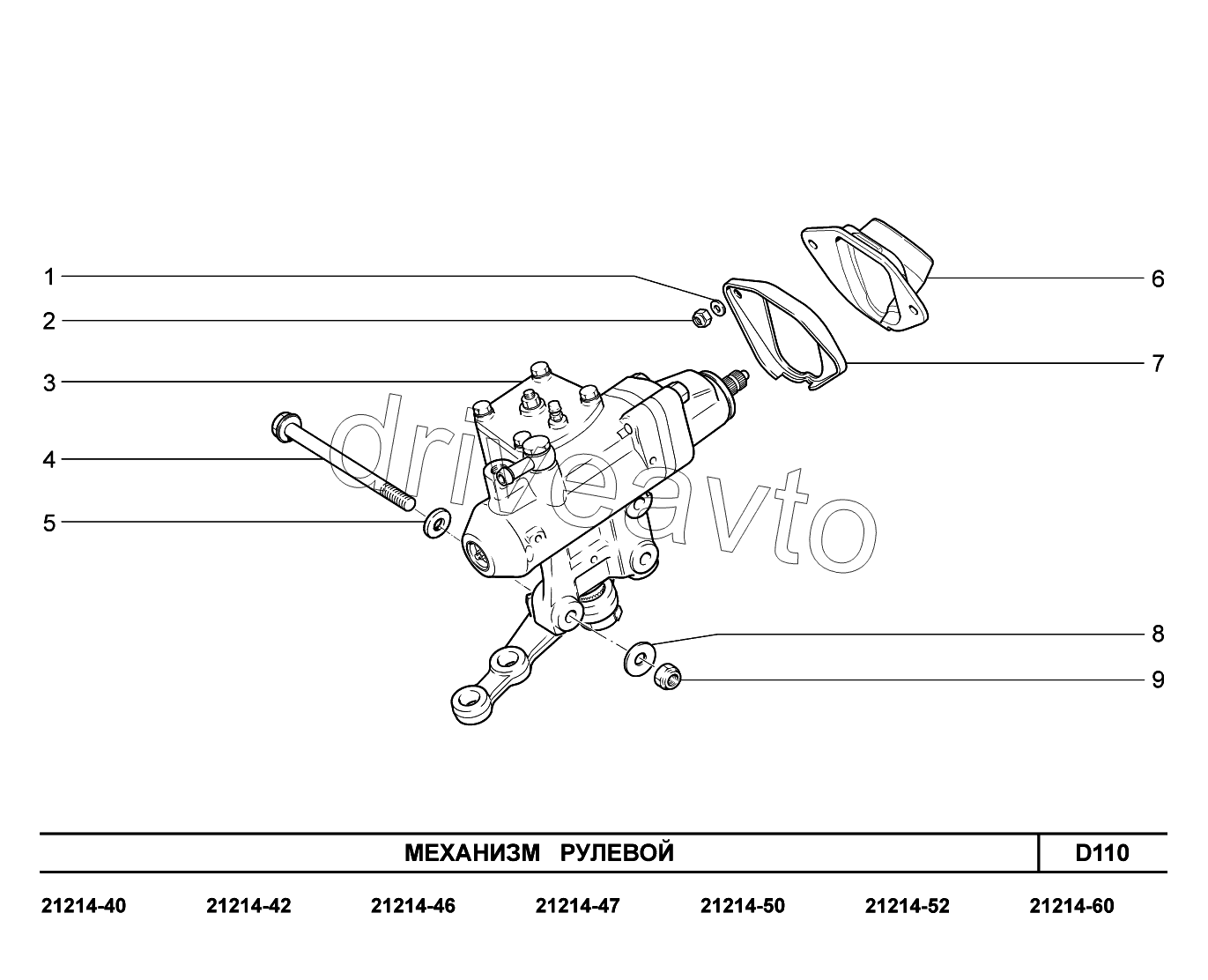 D110. Механизм рулевой