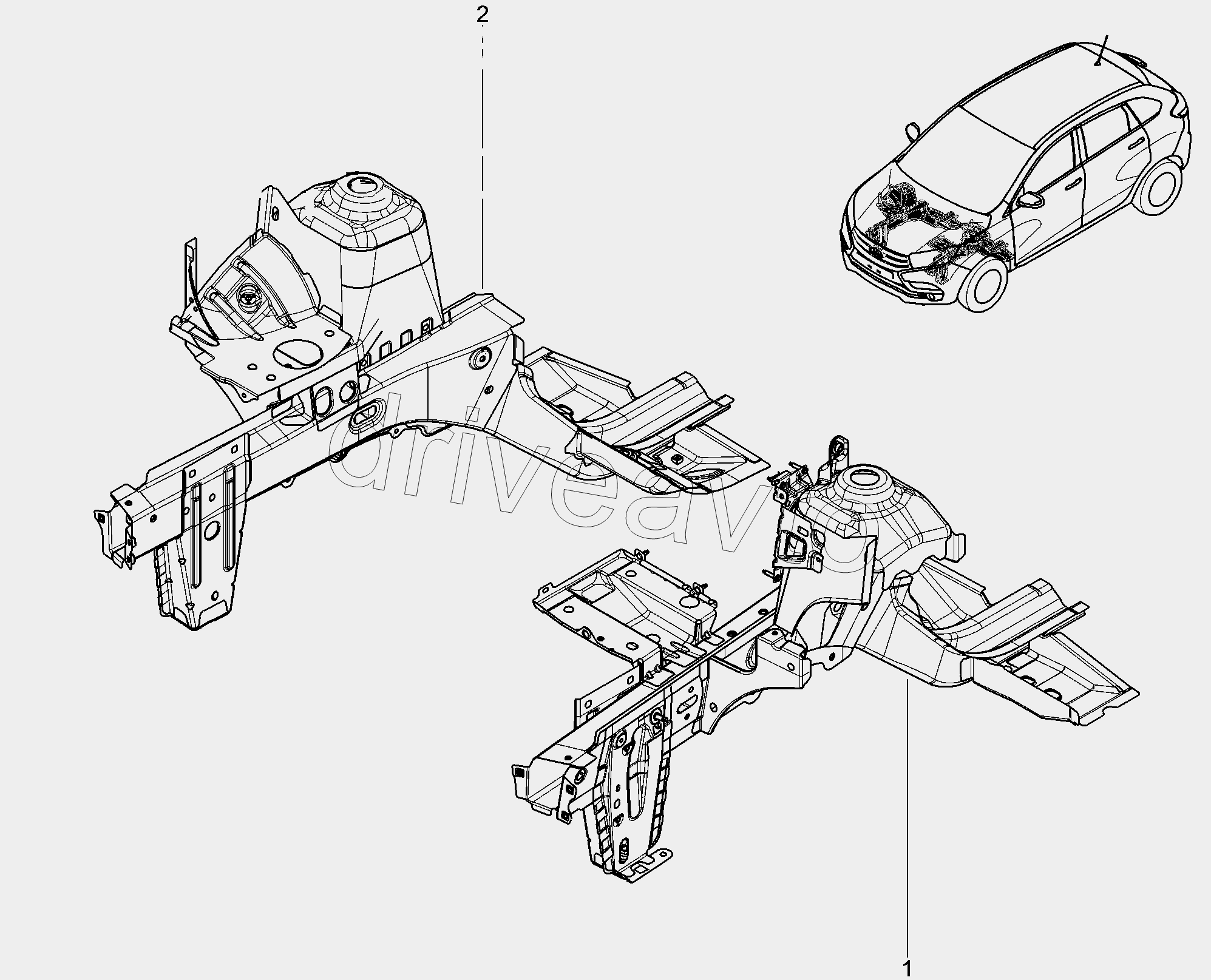 401010. Брызговик с лонжероном