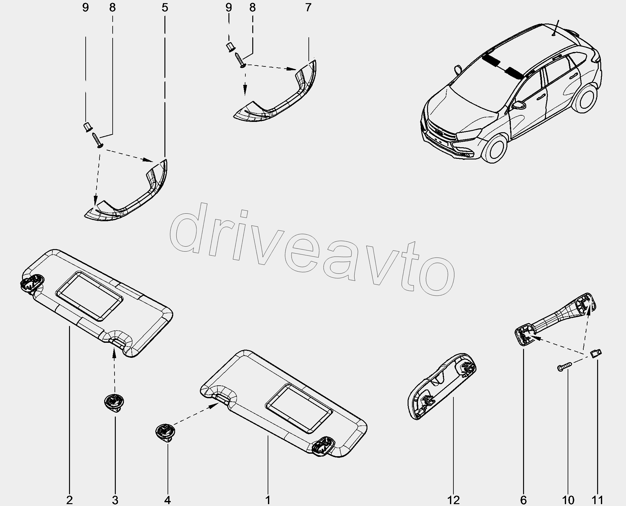 584010-1599232 Козырек противосолнечный