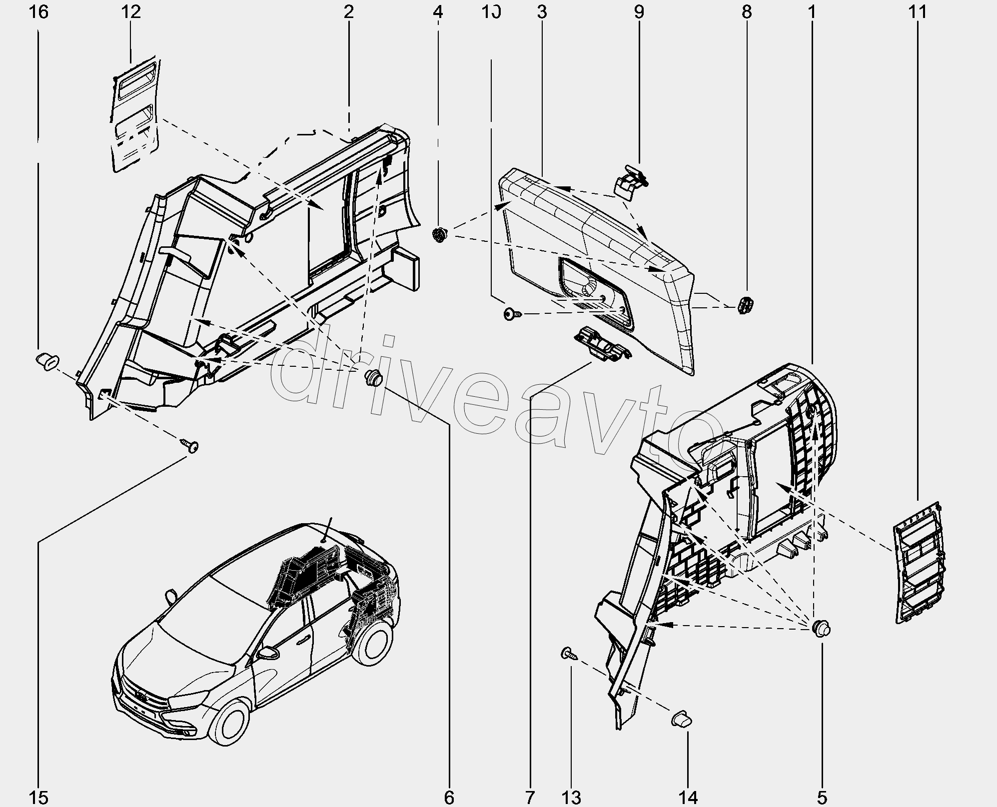 710510. Накладки внутрисалонные