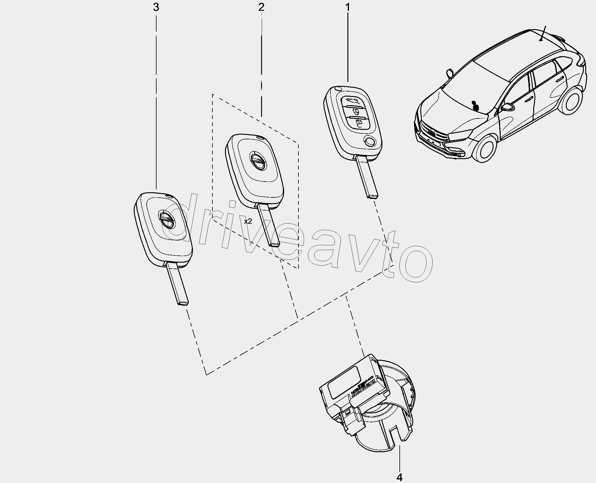 826010. Ключ (имобилизатор)