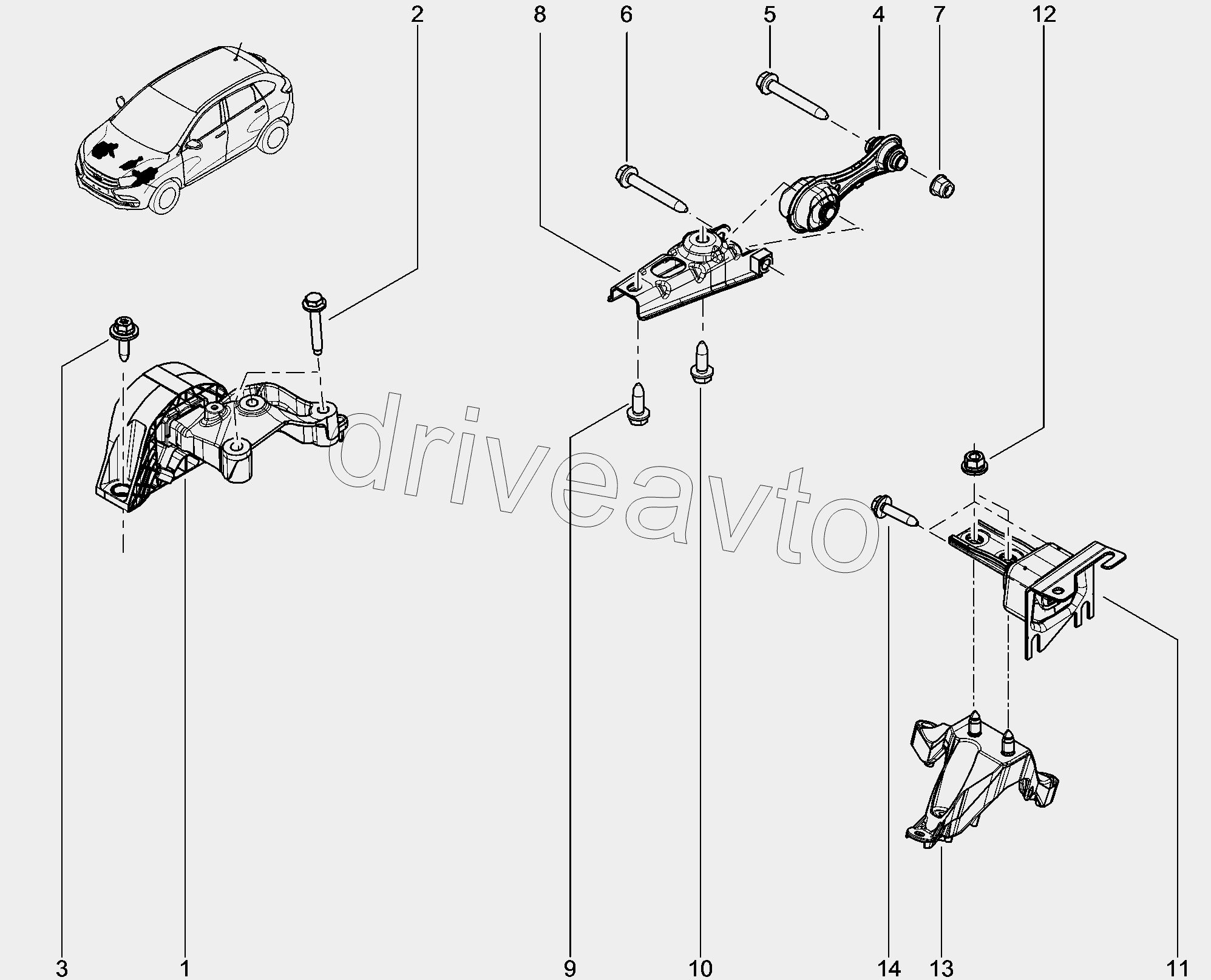 198010-1560369 Подвеска двигателя